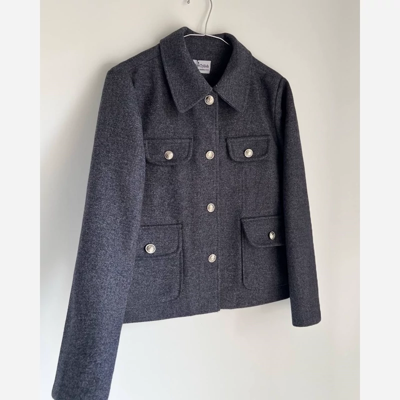 کت پاییزی زنانه مزون دوزی شده دررنگبندی