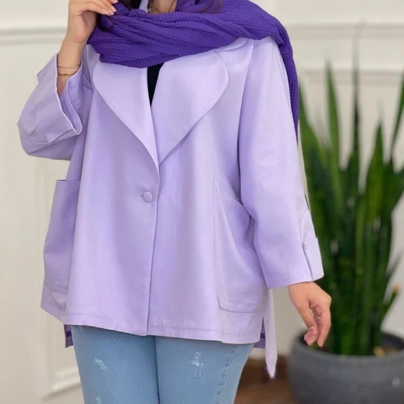 کت لنین بهاره و تابستانی قد کت 70  در دو سایز 1 و 2