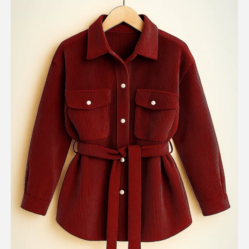 شومیززنانه مخمل کبریتی مزون دوزی شده