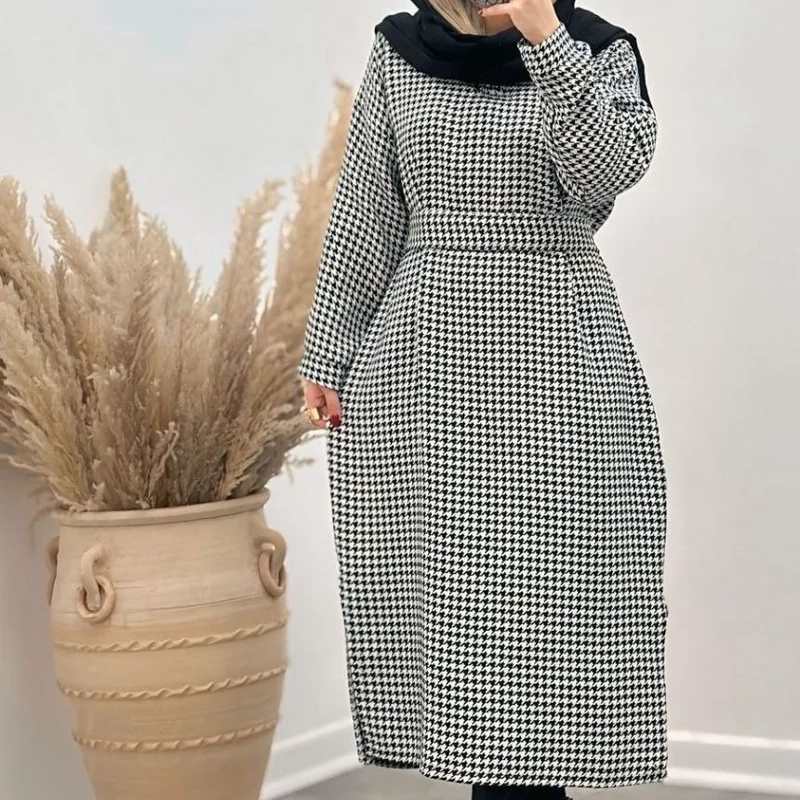 پیراهن پاییزه زنانه مزون دوزی شده