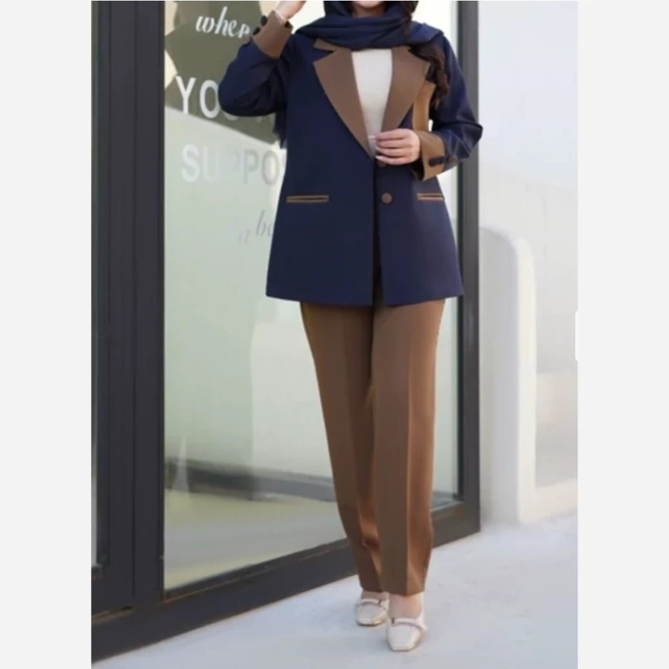 کت شلوار زنانه مزون دوزی شده دررنگبندی مختلف