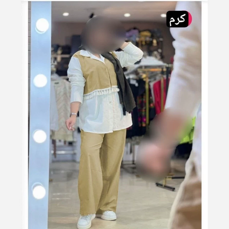 شومیز شلواردخترانه جنس تترون ولینن