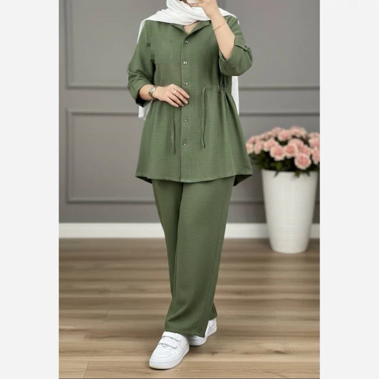 شومیزشلوارزنانه دخترانه کولر دار