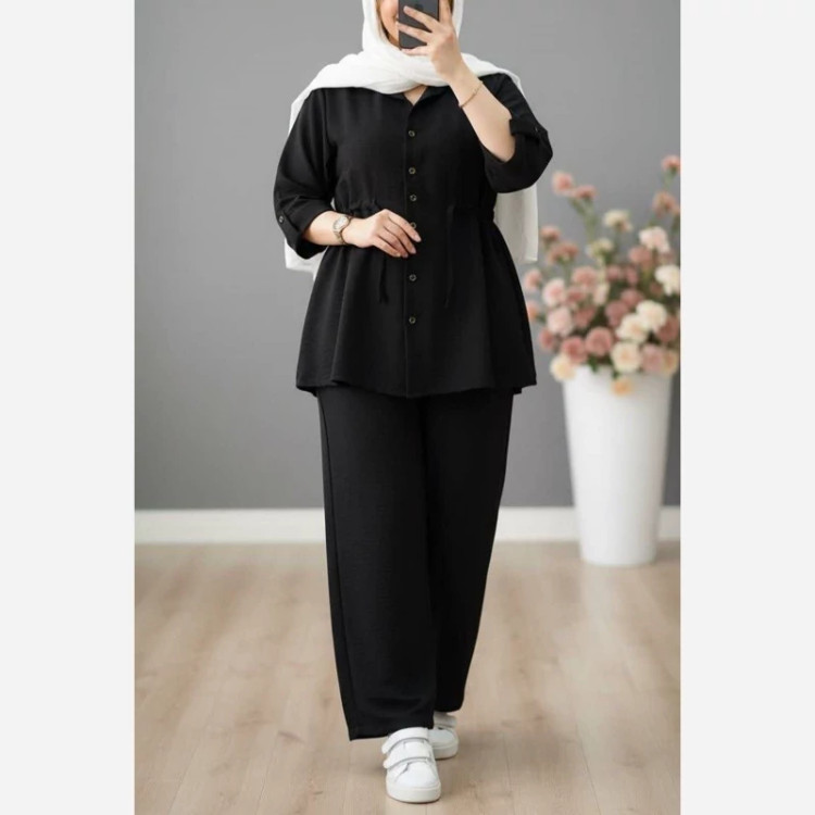 شومیزشلوارزنانه دخترانه کولر دار