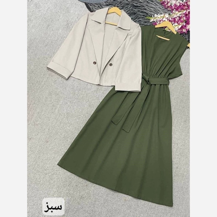 ست دوتیکه کت سارافون دخترانه