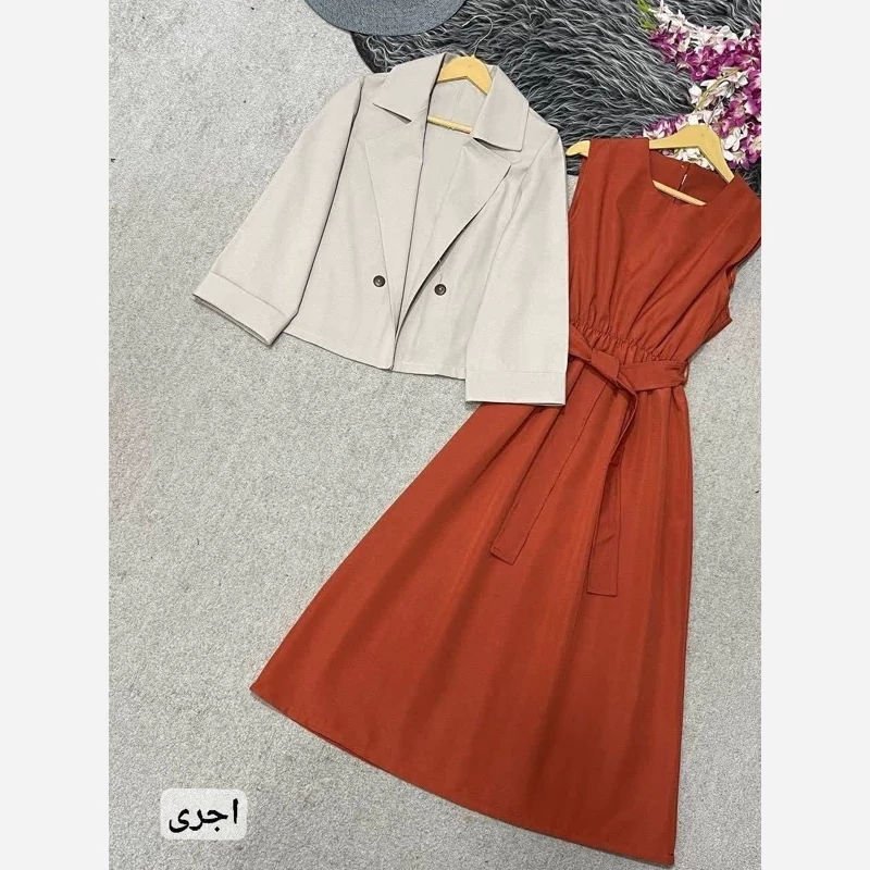 ست دوتیکه کت سارافون دخترانه
