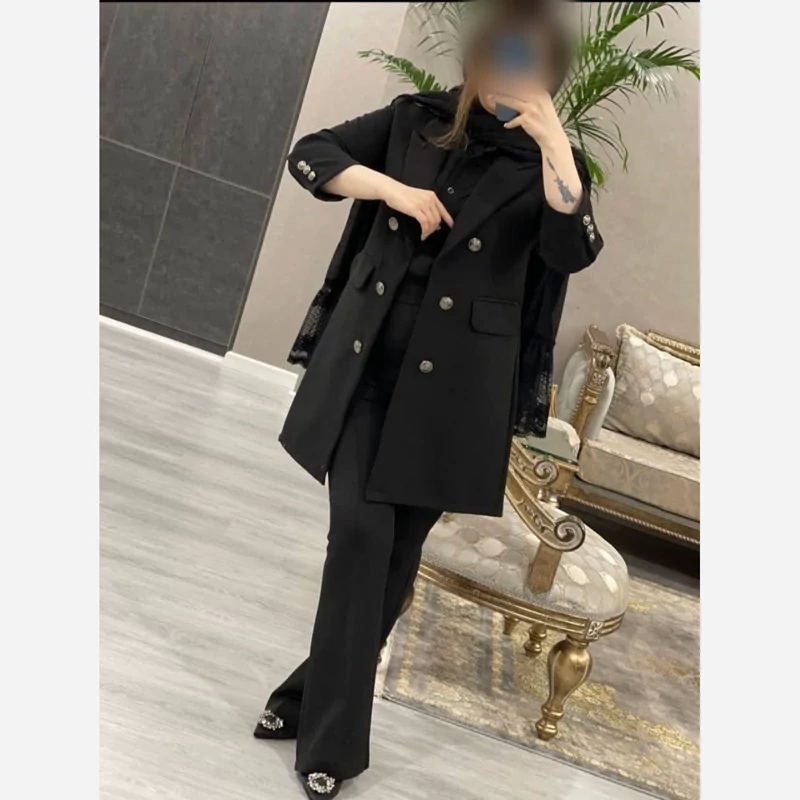 مانتوکتی زنانه 3دکمه دررنگ بندی