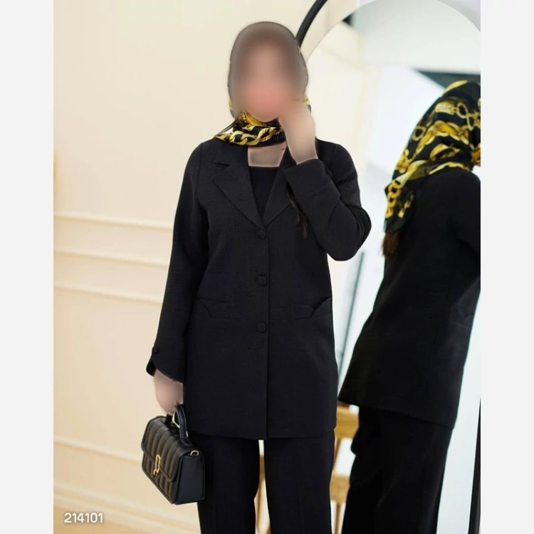 کت شلوار زنانه تابستانی با پارچه شانتون سفارشی دوزی شده