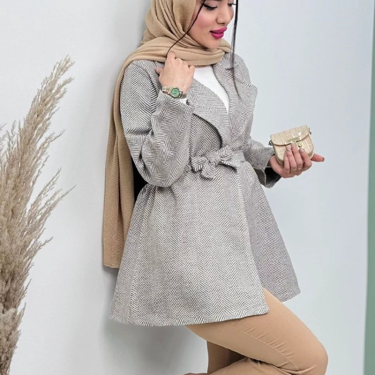 کت دخترانه وزنانه با پارچه پاییزی