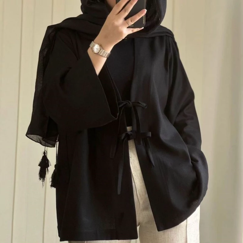 مانتودخترانه مشکی لنین نچرال