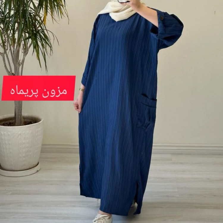 مانتو ماکسی کفتان بلند طرح روشا پارچ ایوار درجه 1 در 16رنگ مختلف