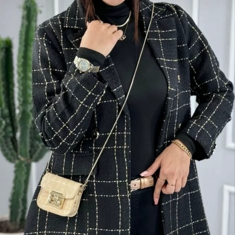 کت زنانه پارچه شنل  مزون دوزی شده وسفارشی
