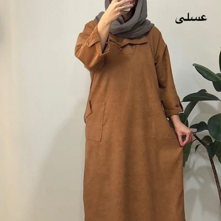 مانتو پاییزی کفتان بسیار باکیفیت ومزون دوزی شده